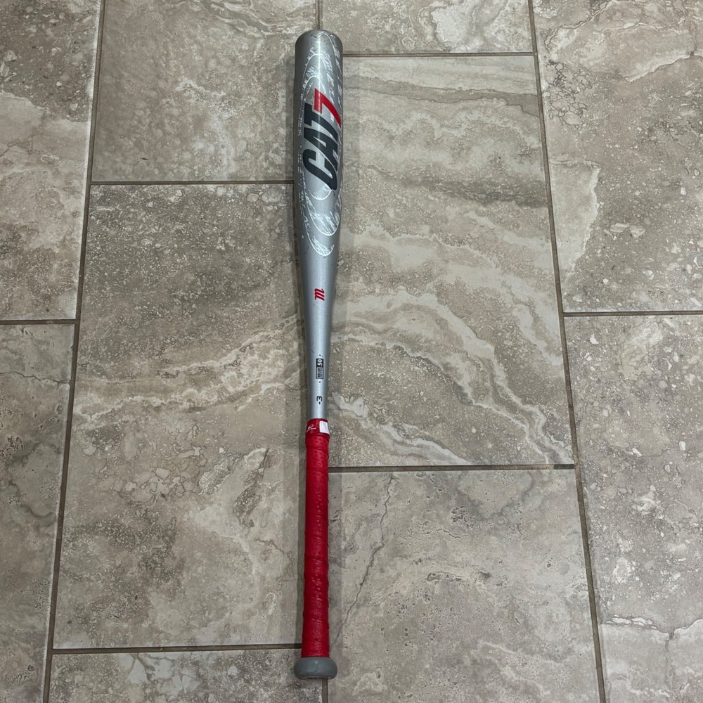 Marucci CAT7 BBCOR Baseball Bat 33/30 MCBC72S AZ4X Alloy Silver Red